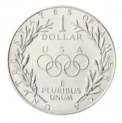 USA 1 Dollar Silver Coin, 1988, KM #222, BU w/ Toning, .900 Silver